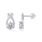 Happy Encounter - Earrings Set With 1-carat Top-quality Moissanite S925, Silver And Platinum-plated Stud Earrings, A Fashionable And Trendy Accessory That Can Be Tested With A Diamond Pen