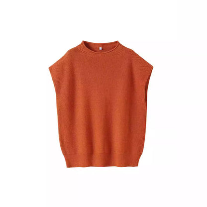 European And American Style Women Turtleneck Vest Sweater