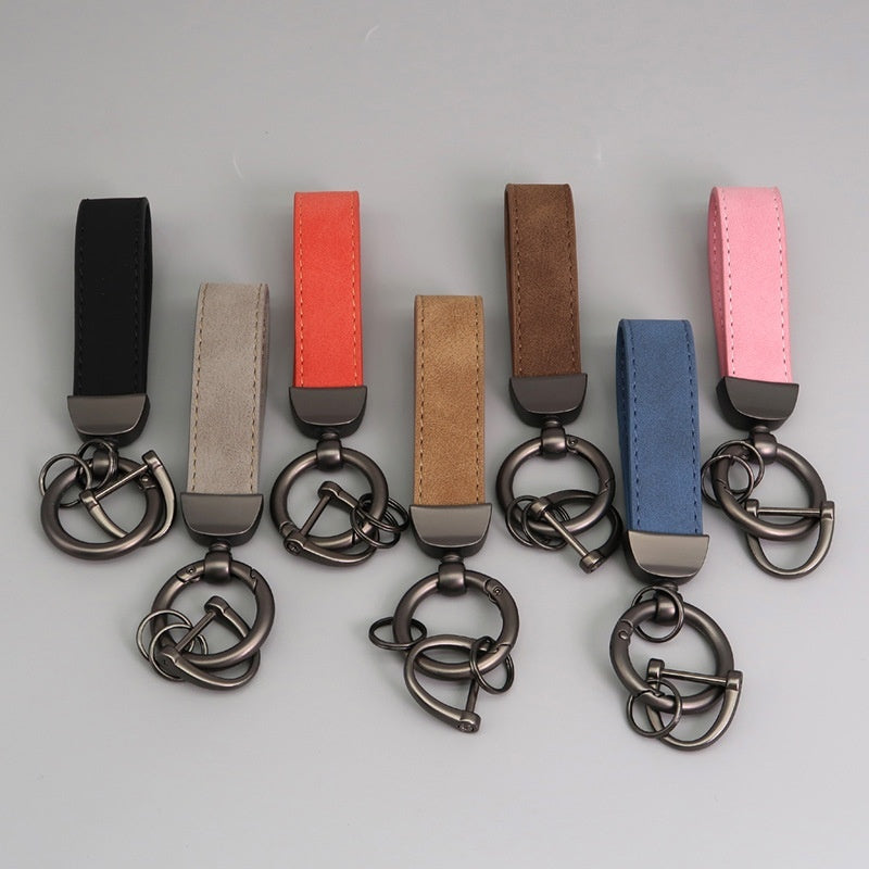 Suede Car Hardware Anti-lost Keychain