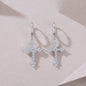 Top-quality Moissanite Luxury And Fashionable Light Luxury Jewelry Silver Stud Earrings S925 Silver Plated Platinum