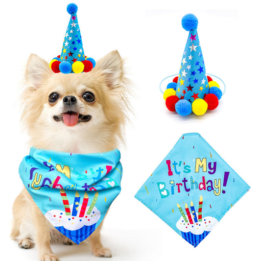 Pet Dog And Cat First Birthday Party Triangle