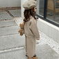 Girls Sweater Suit Sweater Knitted Wide-leg Pants