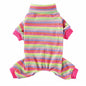 Fashion High Collar Striped Pet Dog Pajamas