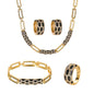 Korean Style Diamond Earring & Necklace Set – Elegant Fashion Jewelry