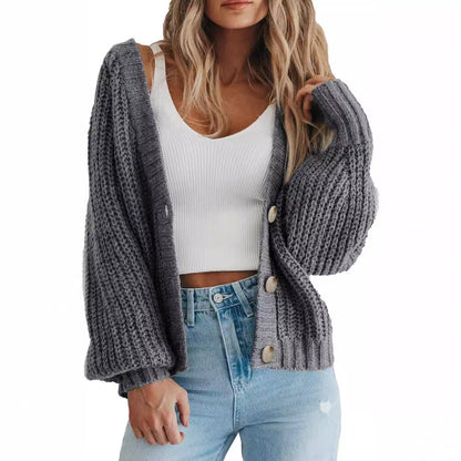 Women's Thick Knitted Cardigan Sweater