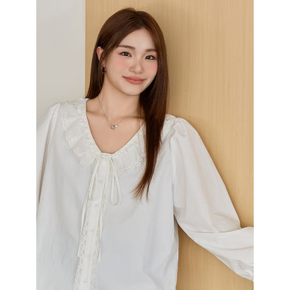 Casual Solid Color Loose Slimming Top Blouse Women