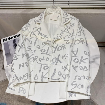 Heavy Industry Shiny Long-sleeved Suit Blazer