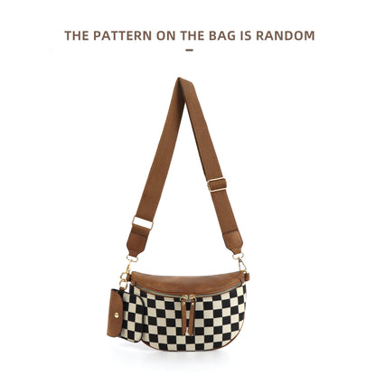 Plaid Waist Trendy All-match Messenger Bag