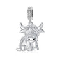 Silver 925 Highland Cow Charms for Bracelets Necklace Highland Cow Bead Pendants for Women