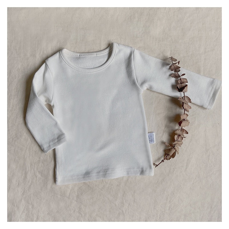 Versatile Round Neck Toddler T-shirt With Solid Color Base