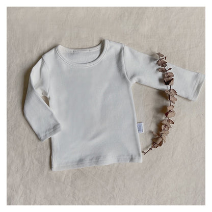 Versatile Round Neck Toddler T-shirt With Solid Color Base
