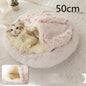 .Pet Bedding 2 In 1 Dog And Cat Bed Pet Winter Bed Round Plush Warm Bed House Soft Long Plush Pets Bed Pet Products