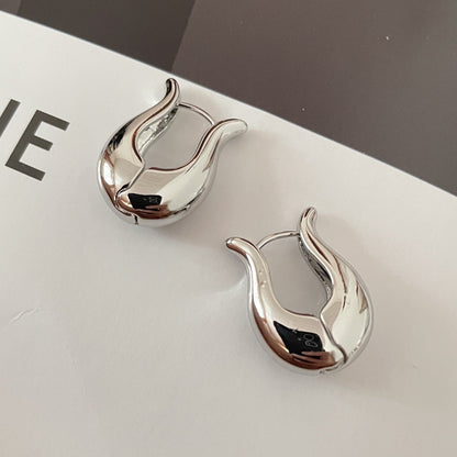 Real Gold Plating Fashion Geometric Earrings Gold
