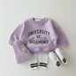 Infant & Toddler Casual Bright Alphabet Round Neck Sweatshirt
