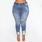 Women Clothes Ripped Plus Size Ladies Denim Pants Jeans