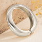 Exaggerated Metal Texture Light Luxury Geometric Irregular Wide Version Personalized Bracelet Female