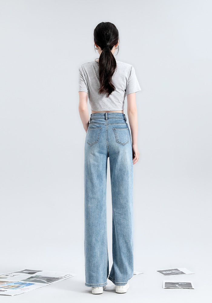 Fashion Personality Wide Leg Jeans For Women