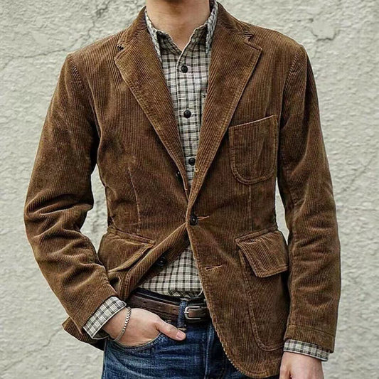 Men’s corduroy winter jacket casual blazer
