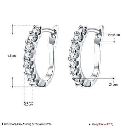 Women's Fashion K Gold Diamond Earrings