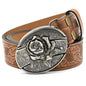 Personality Student Trendy Printing Engraving Smooth Buckle Knife Embossing Belt