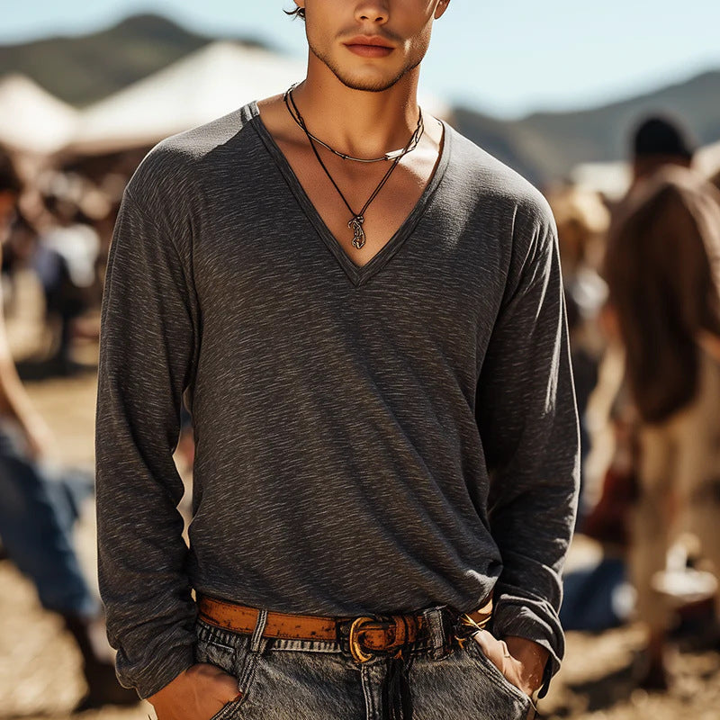 Men's Autumn And Winter T-shirt Fashion Sports Long Sleeve