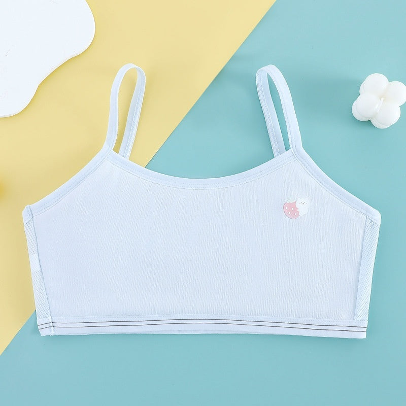Developmental Girl Bra Adolescent Quilted Cotton Underwear