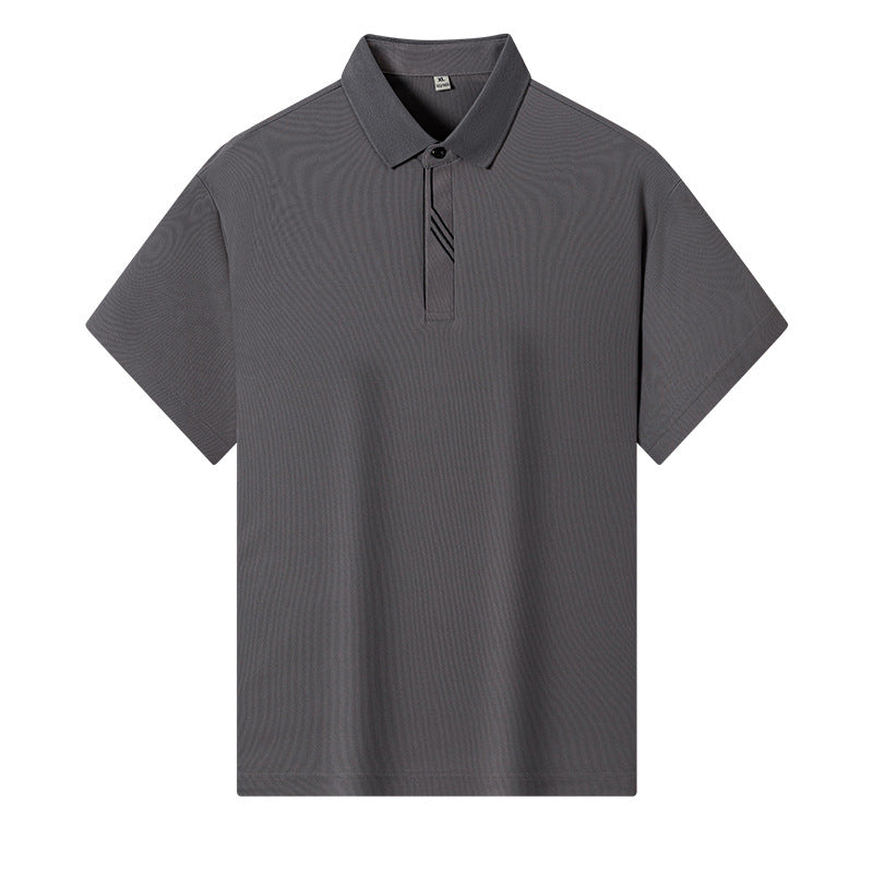 Men's High-end Casual Comfortable Solid Color Short-sleeved Top