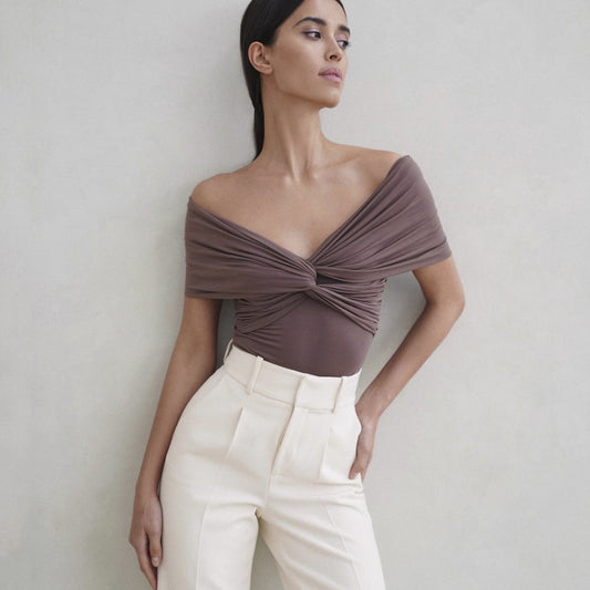 Cross Large V-neck Off Shoulder Jumpsuits Women