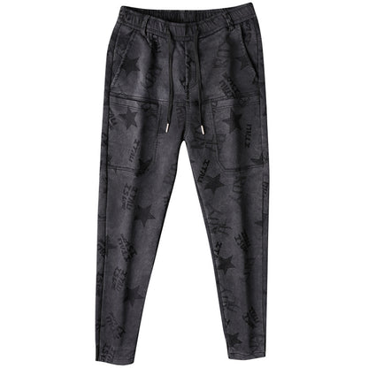Mens Casual Slim-fit Straight-leg Trousers