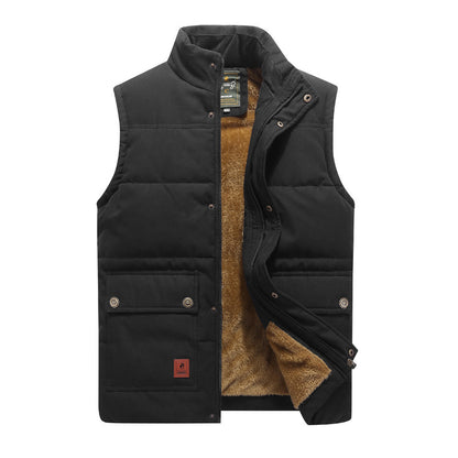 Large Size Vest Men Plus Velvet Thick Cotton Vest