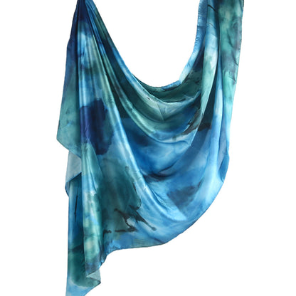Printed Scarf Silk Ethnic Shawls Premium Marble