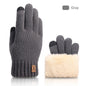 Autumn And Winter Touchscreen Gloves For Men With Fleece Lining