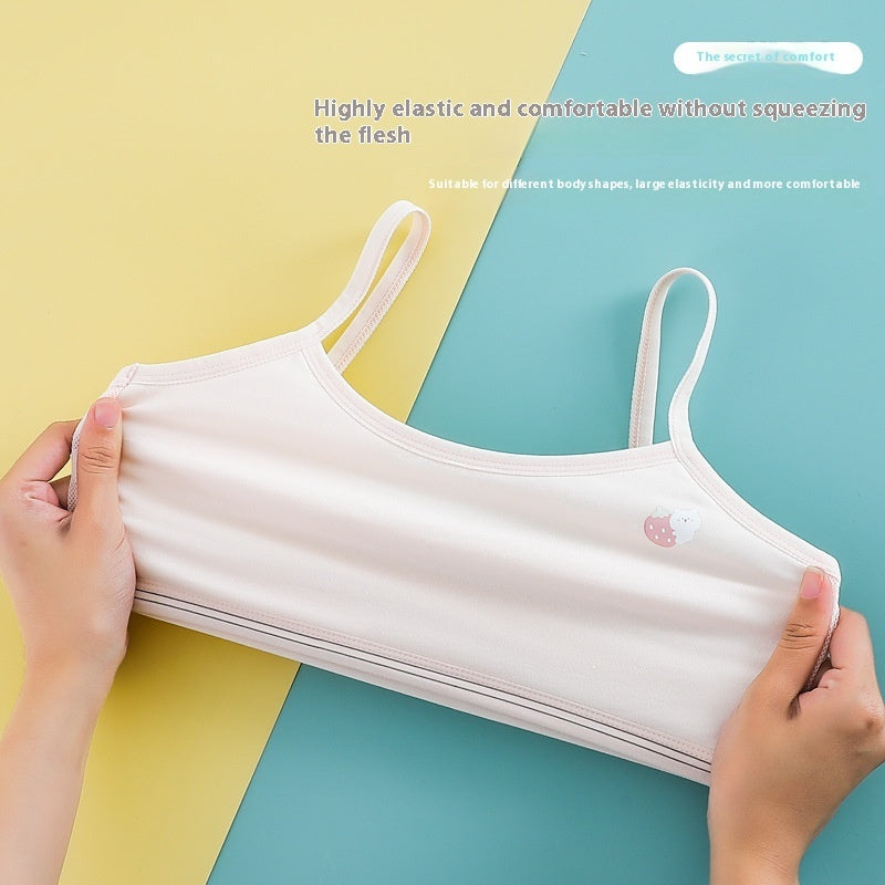 Developmental Girl Bra Adolescent Quilted Cotton Underwear