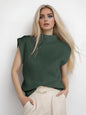 European And American Style Women Turtleneck Vest Sweater