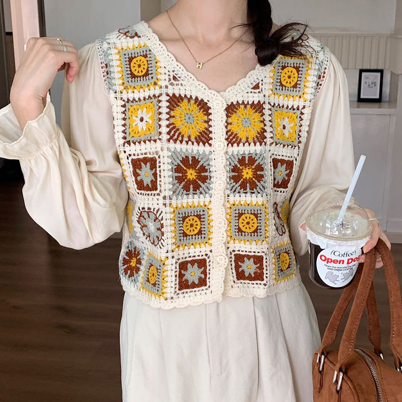 Hollowed Fashion College Style Blouse Women