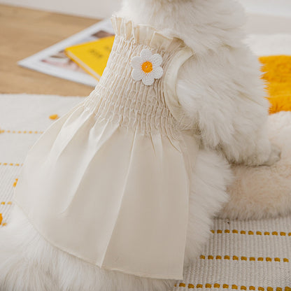 Sunflower Dog Two Foot Dress Pet Clothes