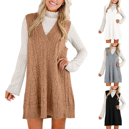 Women's Casual Sweater Suspender Skirt