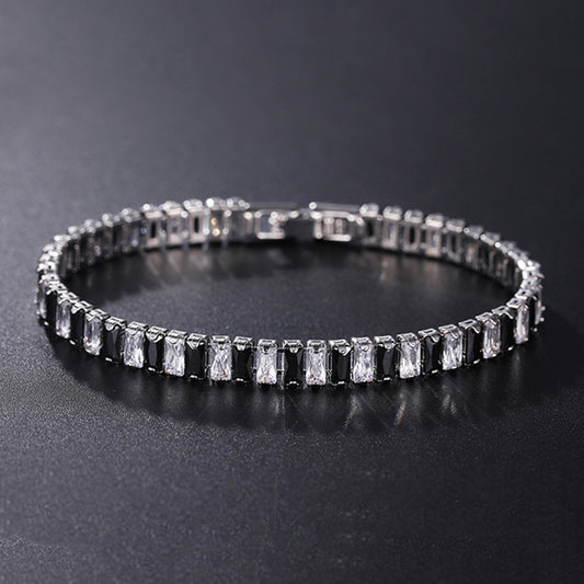 Womens European And American Hip-hop Crystal Bracelet With Polka-dot Zircon Embellishments