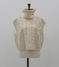 High neck linen Sweater Vest