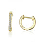 Real gold earrings with zircon single row diamond earrings