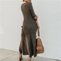 Button long sleeve pocket blouse for women