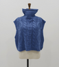 High neck linen Sweater Vest