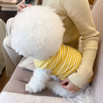 Summer Thin Pet Stripe Tank Top