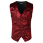 Gold Steampunk Vest Men Suit Gilet Homme Wedding Sleeveless