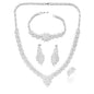 Zircon Bridal Tassel Jewelry Earring Set