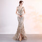 Evening Female V-neck Sexy Night Show Ladies Party Dinner Dress Host