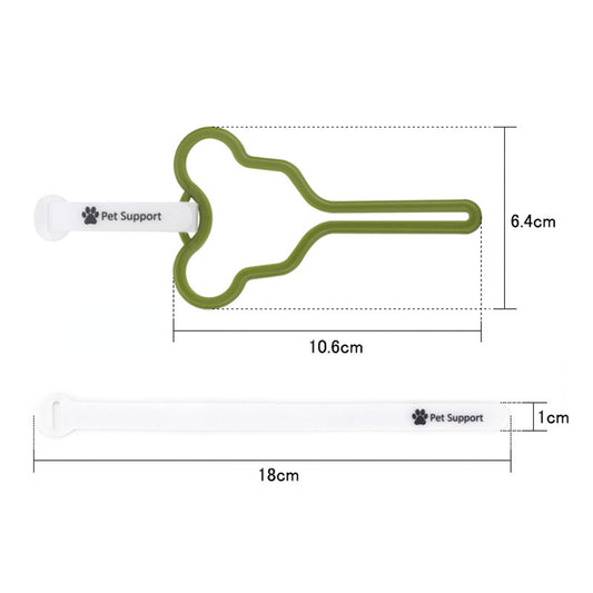 Pet Poop Bag Holder Hands-free Fixed Clip Dog Walking Cleaning Supplies Pet Cat Dog Poop Bag Dispenser Velcro Color Random