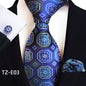 Paisley Tie Square Scarf Pocket Square Cufflinks Three-piece Set