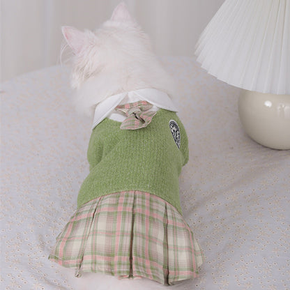 Dress Pet Teddy Corgi Fighting Bichon Snow