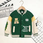 Toddler Kids Girls Boy's Trendy Embroidery Letters Print Jacket Baseball Collar Sports Casual Coat Children's Wear